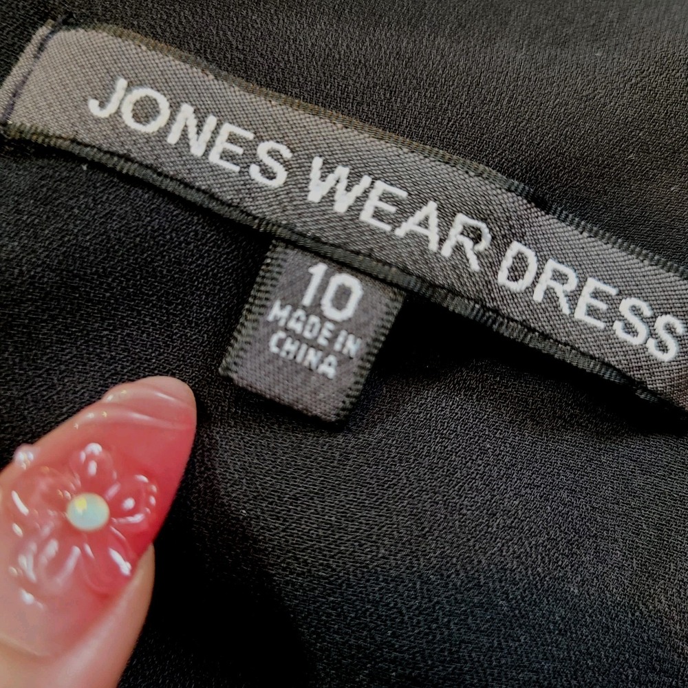 Vtg Jones Wear Midi Dress Polka Dot 90s Retro Preppy Sz 10 Party Wedding Guest - Picture 9 of 11